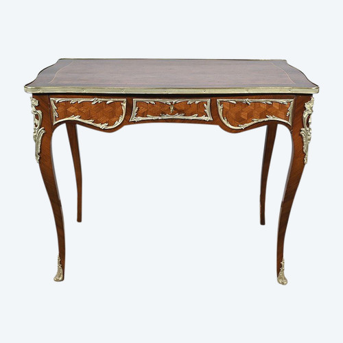 Rosewood and Marquetry Table, Louis XV style - Early XXth century