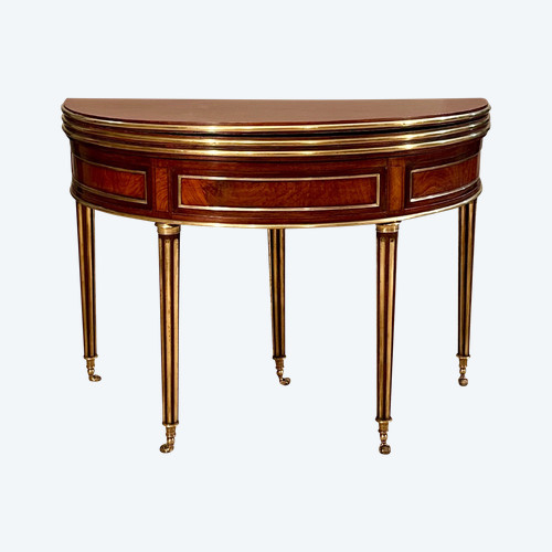 Louis XVI Half Moon System Mahogany Table Circa 1780