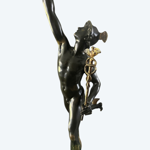 d'Après Jean De Bologne, Sculpture Mercure En Bronze d'Epoque XIXème