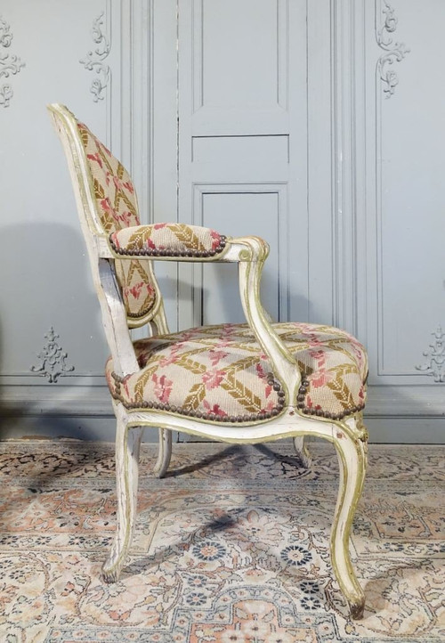 Pair of Louis XV period armchairs