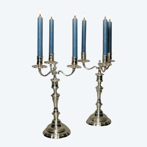 Coppia di candelabri a 3 rami XVIII secolo