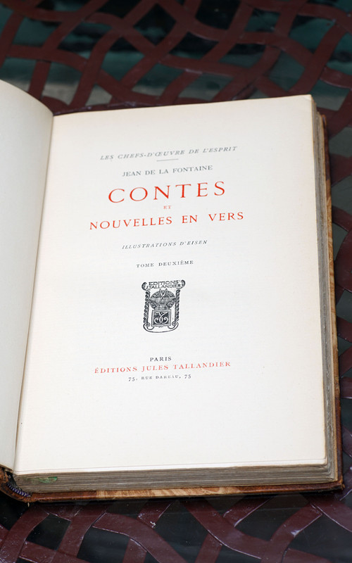 Curiosa: CONTES DE LA FONTAINE - Collection les chefs d'œuvre de l'esprit. 2 volumes