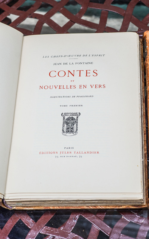 Curiosa: CONTES DE LA FONTAINE - Collection les chefs d'œuvre de l'esprit. 2 volumes