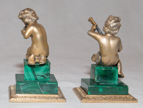 Drei musizierende Putti Aus Massivsilber Circa 1950