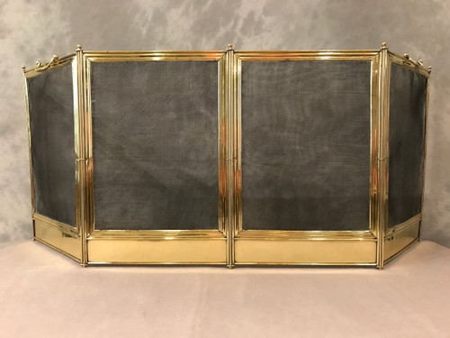 Antique brass mantelpiece from the 19th century Charles X period