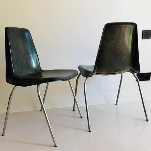 4 Alberto Roselli designer chairs, production Rima Gastone Rinaldi Italy 1960s