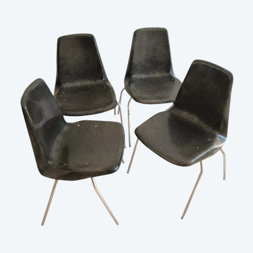 4 Alberto Roselli designer chairs, production Rima Gastone Rinaldi Italy 1960s