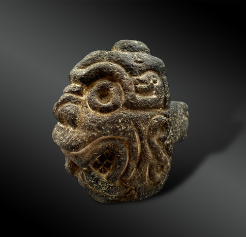 NAIL or TENON with JAGUAR HEAD - Culture style of Chavín, Peru