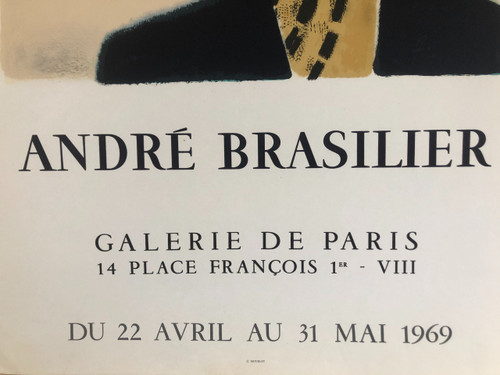 Affiche André Brasilier Galerie de paris 1969