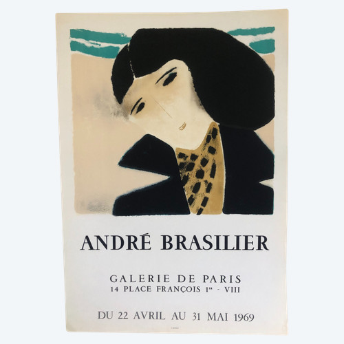 Affiche André Brasilier Galerie de paris 1969