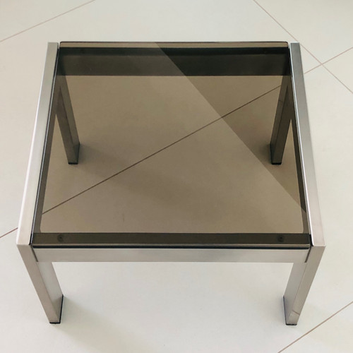 Table basse carrée "Tau"  par Gae Aulenti, Italie années 70