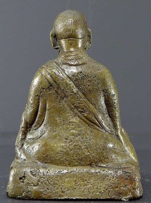 Tibet, Early 20th Century, Bronze Arhat Statue.