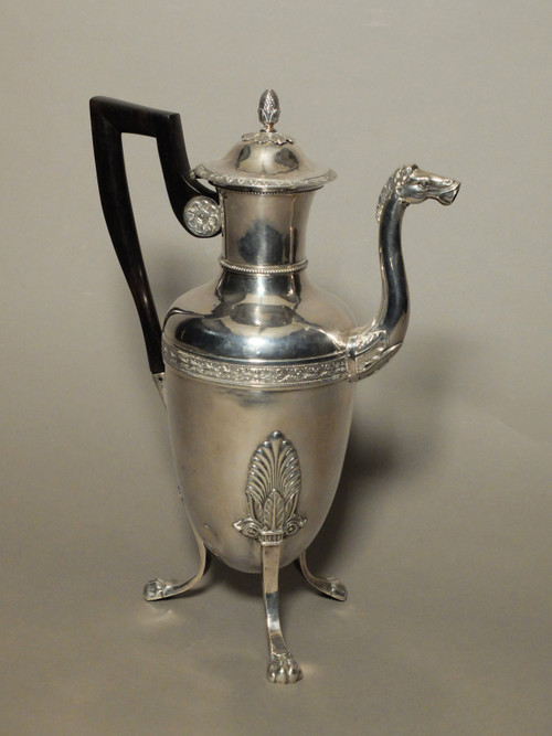 Solid silver jug with horse's head