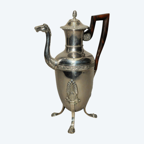 Solid silver jug with horse's head