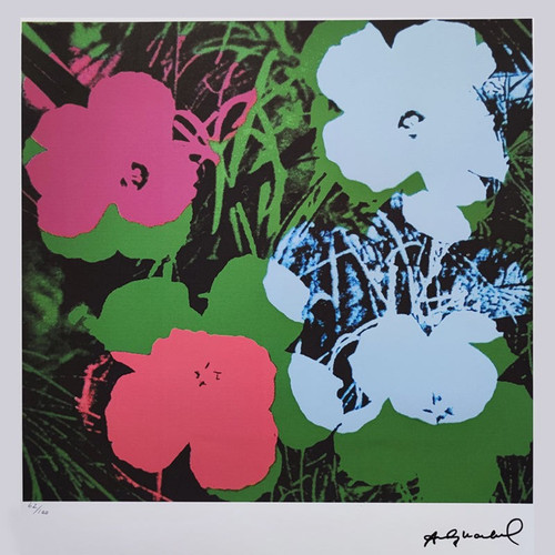 Splendida litografia in edizione limitata di Andy Warhol "Flowers" degli anni '80