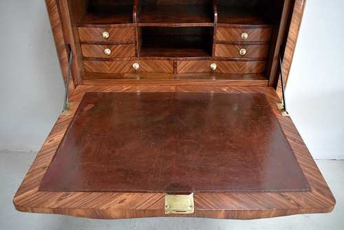 Louis XV Secretary in Rosewood Marquetry 19th Century