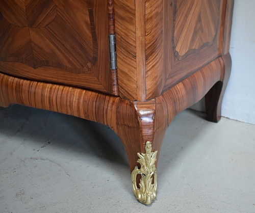 Louis XV Secretary in Rosewood Marquetry 19th Century