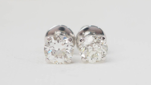 White gold and diamond earrings