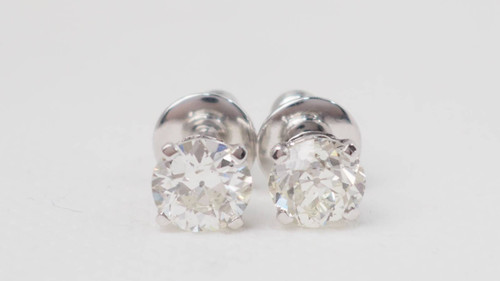 White gold and diamond earrings