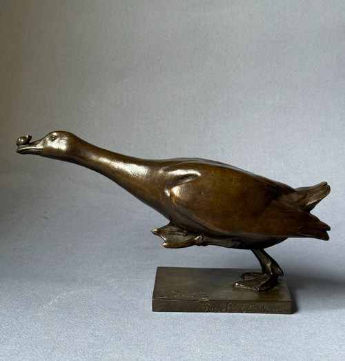 Bronze ArtDeco ''The Goose Step'' Édouard-Marcel SANDOZ (Susse Frères)