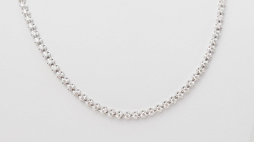 Collier rivière en or blanc et diamants