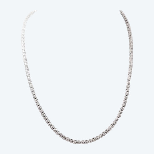 Collier rivière en or blanc et diamants