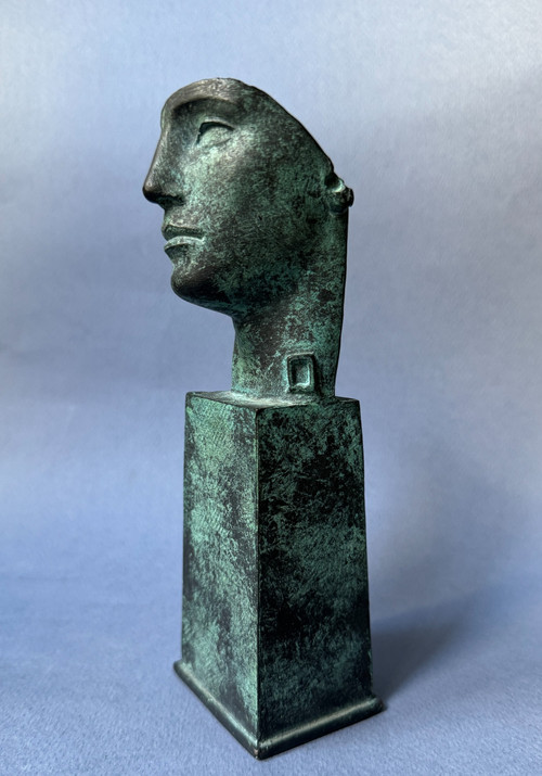 Scultura in bronzo Igor Mitoraj “Tindaro” busto di uomo