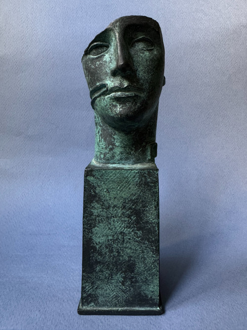 Scultura in bronzo Igor Mitoraj “Tindaro” busto di uomo