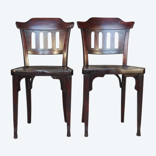 Two Kohn chairs, type 714/3 by Siegel, circa 1910, no Thonet