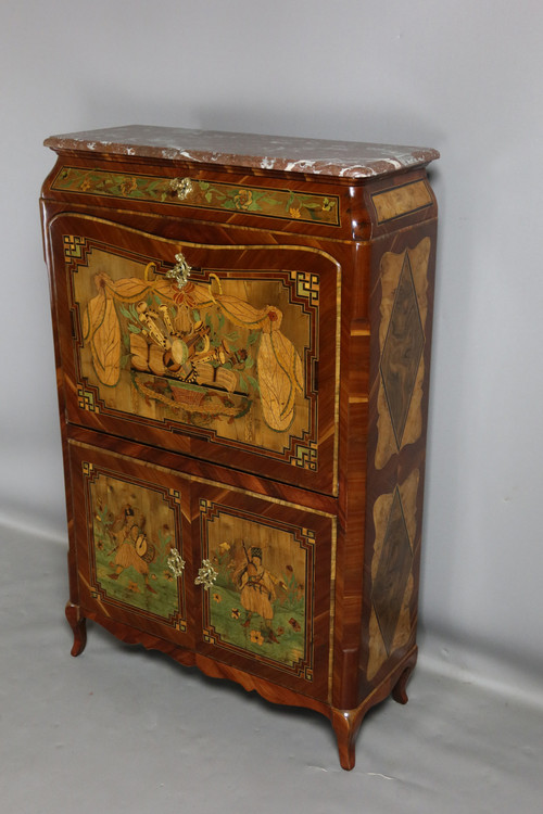 18th century marquetry secretary