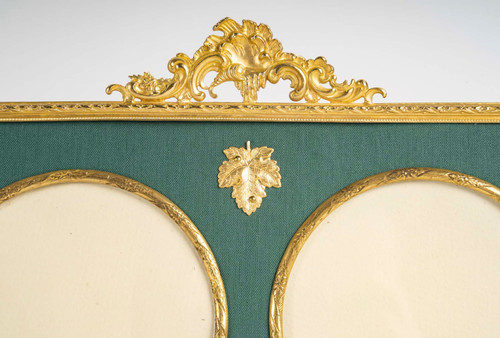 A pair of late 19th century gilded bronze photo frames