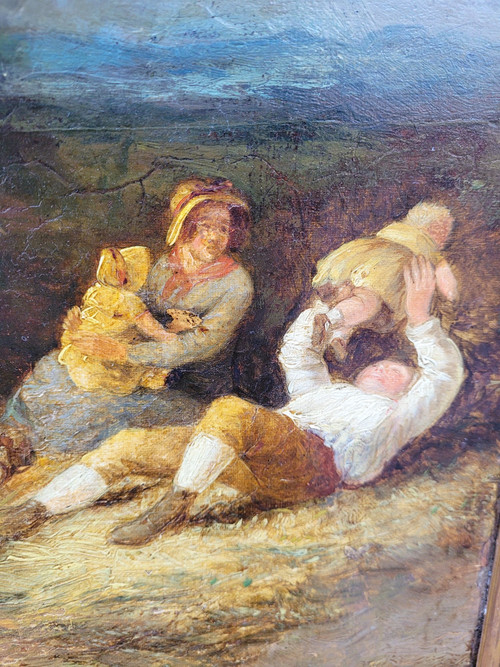 Picknick während der Ernte, William I Shayer Senior, Hst, 19. Jahrhundert