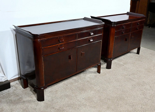 Pair of Small Lacquered Wood Sideboards – 1940