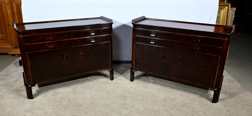 Pair of Small Lacquered Wood Sideboards – 1940