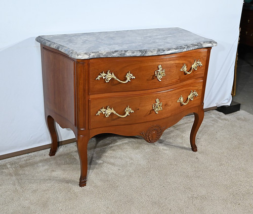 Sauteuse Commode in Solid Mahogany, Louis XV style – Late 19th century