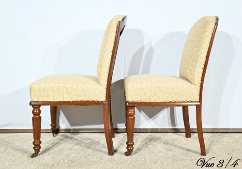 Pair of Cuban Mahogany Chairs, Restoration Period – Early 19th Century