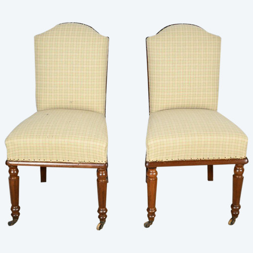 Pair of Cuban Mahogany Chairs, Restoration Period – Early 19th Century