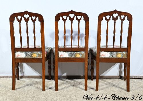 Suite of 6 Cuban Mahogany chairs, Restoration period – Early 19th century