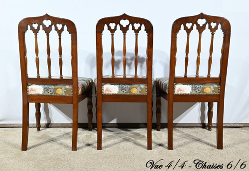 Suite of 6 Cuban Mahogany chairs, Restoration period – Early 19th century