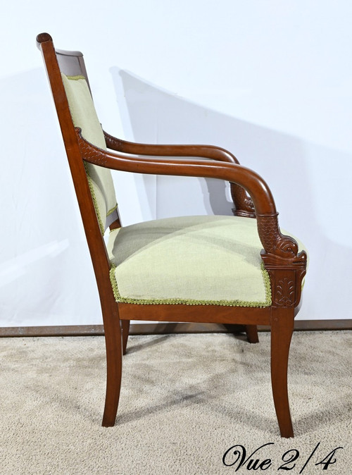 Cuban Mahogany Armchair, Empire Period – Early 19th Century