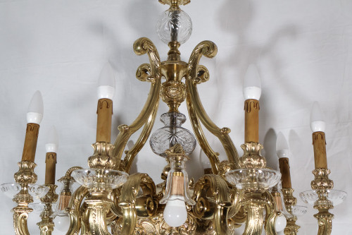  Lustre en bronze doré style Régence époque Napoléon III