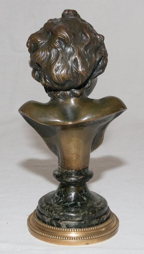 Bronze Child Bust Signed Clodion Early 19th Century