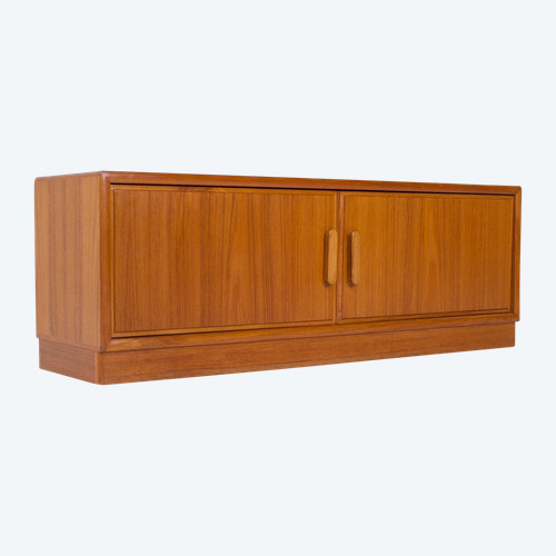 Kleines dänisches niedriges Sideboard, TV-Einheit.