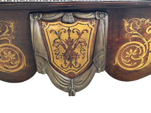 Louis XV Napoleon III Style Games Table Boulle Marquetry 20th Century Period