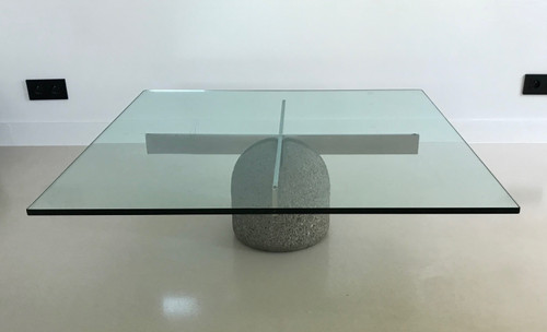 “Paracarro” coffee table by Giovanni Offredi, Italy 1970s