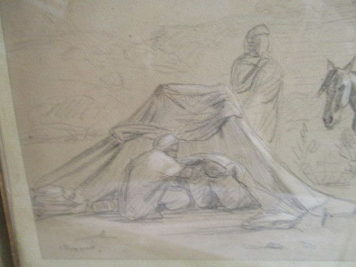 Camp in the sand, by Armand Point.