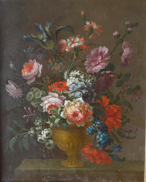 French school of the 19th century: painting of flowers circa 1800 - 80.2cm x 67.7cm