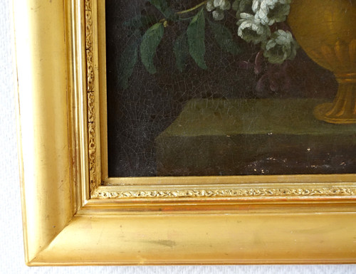 French school of the 19th century: painting of flowers circa 1800 - 80.2cm x 67.7cm