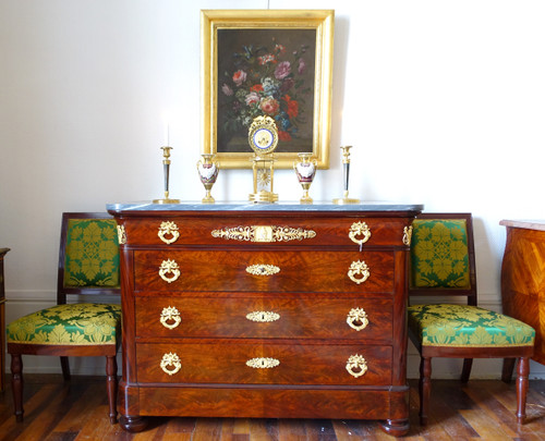 French school of the 19th century: painting of flowers circa 1800 - 80.2cm x 67.7cm