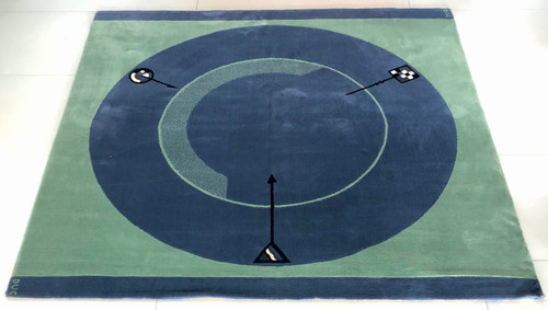 Tapis "Moins c'est plus" de C. Duc pour Toulemonde Bochart, France années 80